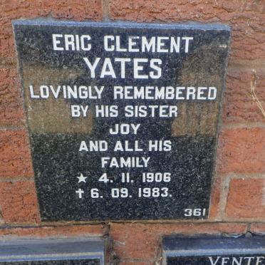YATES Eric Clement 1906-1983