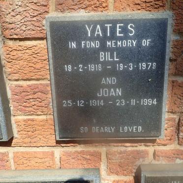 YATES Bill 1918-1978 &amp; Joan 1914-1994