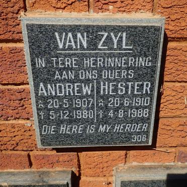 ZYL Andrew, van 1907-1980 &amp; Hester 1910-1988