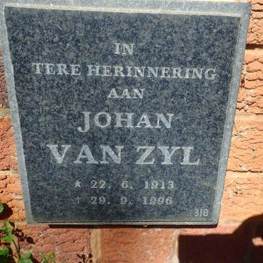 ZYL Johan, van 1913-1996