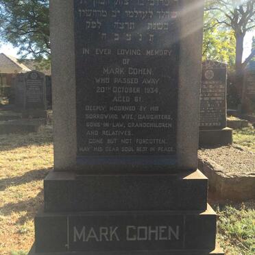 COHEN Mark -1934