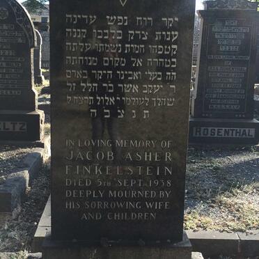 FINKELSTEIN Jacob Asher -1938