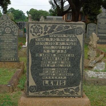 LEWIS Sarah 1850-1927