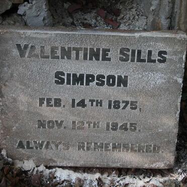 SIMPSON Valentine Sills 1875-1945