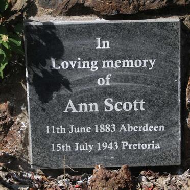 SCOTT Ann 1883-1943