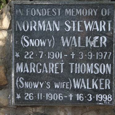 WALKER Norman Stewart 1901-1977 & Margaret Thomson 1906-1998