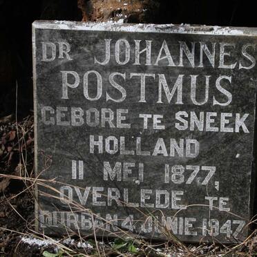 POSTMUS Johannes 1877-1947