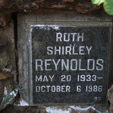 REYNOLDS Ruth Shirley 1933-1986