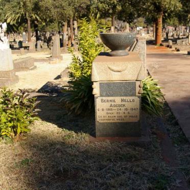 ADCOCK Bernie Nello 1919-1947