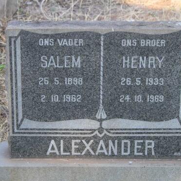 ALEXANDER Salem 1898-1962 ::: ALEXANDER Henry 1933-1969