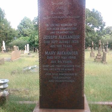 ALEXANDER Joseph -1939 &amp; Mary -1946