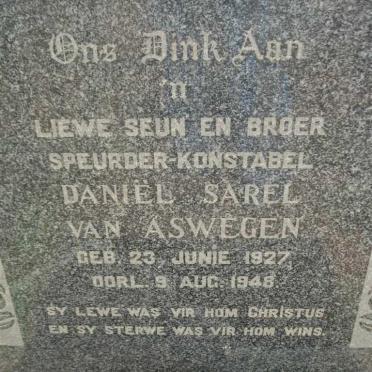 ASWEGEN Daniël Sarel, van 1927-1948