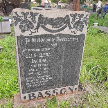 BASSON Ella Elena Jacoba nee GROVE 1906-1959