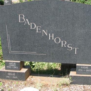 BADENHORST Jantjie 1905-1963 :: BADENHORST Nellie 1911-1968 :: BADENHORST André 1951-1968