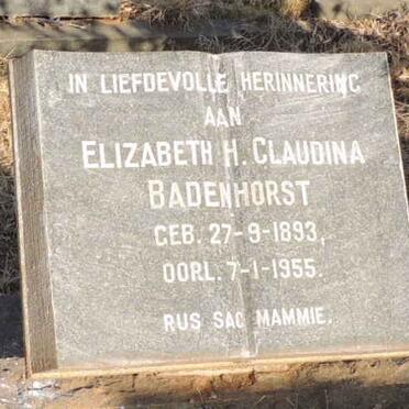 BADENHORST Pieter 1908-1973 & Elizabeth H. Claudina 1893-1955_2