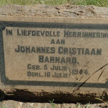 BARNARD Johannes Christiaan 1944-1944