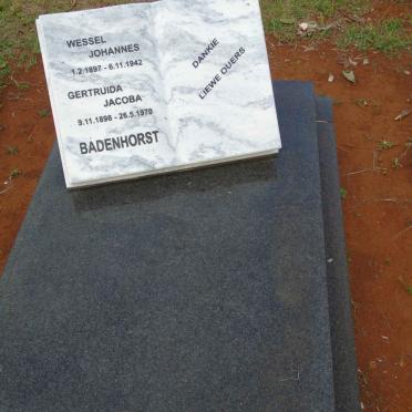 BADENHORST Wessel Johannes 1897-1942 &amp; Gertruida Jacoba 1898-1970