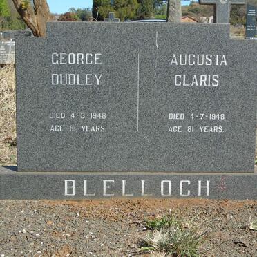 BLELLOCH George Dudley -1948 &amp; Augusta Claris -1948 