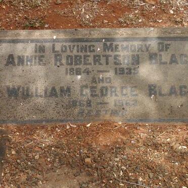BLACK William George 1???-1962 :: BLACK Annie nee ROBERTSON 1864-1935