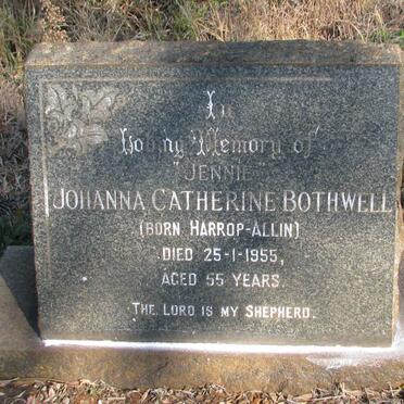 BOTHWELL Johanna Catherine nee HARROP-ALLIN -1955