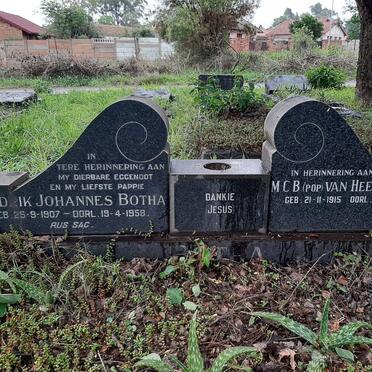 BOTHA Hendrik Johannes 1907-1958 :: VAN HEERDEN M.C.B. 1915-2005