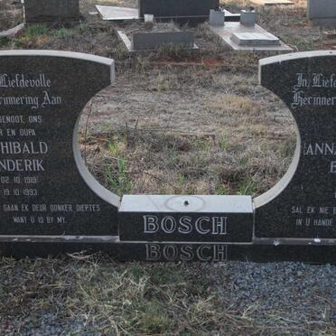 BOSCH Archibald Henderik 1919-1993 &amp; Anna Jacomina Barbara 1922-2021