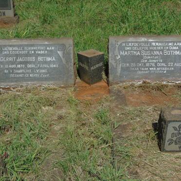 BOTHMA Gerrit Jacobus 1870-1948 & Martha Susanna SCHUTTE 1876-1951