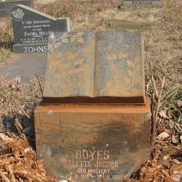 BOYES Aletta Jacoba nee MOSTERT 1912-1960