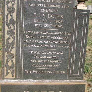 BOTES P.J.S. 1902-1942