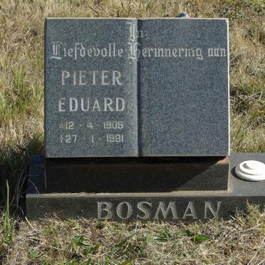 BOSMAN Pieter Eduard 1905-1981