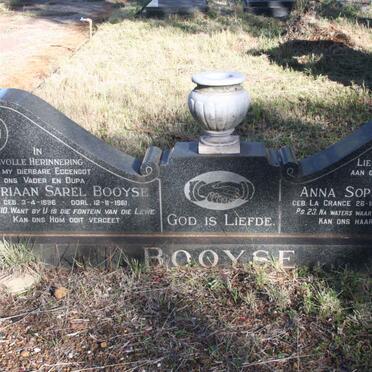 BOOYSE Adriaan Sarel 1896-1961 &amp; Anna Sophia LA GRANGE 1897-1981