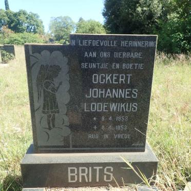 BRITS Ockert Johannes Lodewikus 1953-1953