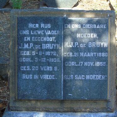 BRUYN J.M.P., de 1872-1936 & M.J.P. 1880-1955