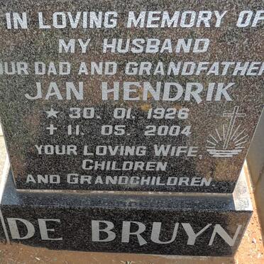 BRUYN Jan Hendrik, de 1926-2004