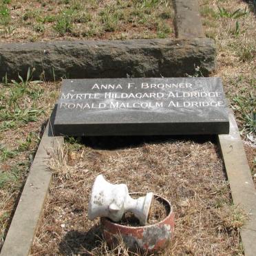 BRONNER Anna F. :: ALDRIDGE Ronald Malcolm &amp; Myrtle Hildegard