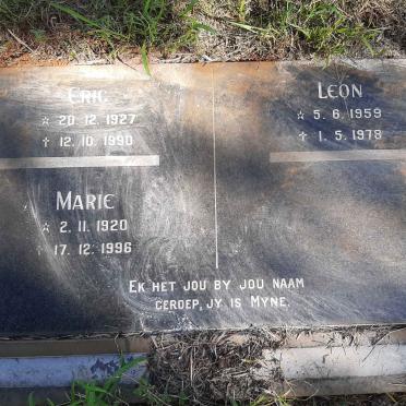 BREEK Eric 1927-1990 &amp; Marie 1920-1996 :: BREEK Leon 1959-1978