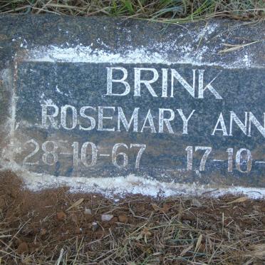 BRINK Rosemary Anne 1967-1968