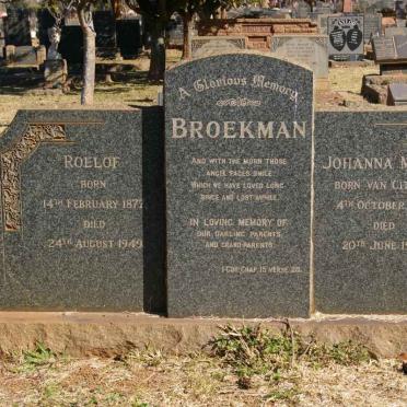 BROEKMAN Roelof 1877-1949 &amp; Johanna Maria VAN CITTERT 1882-1948