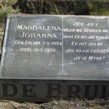 BRUIN Magdalena Johanna, de nee ERLANK 1954-1976