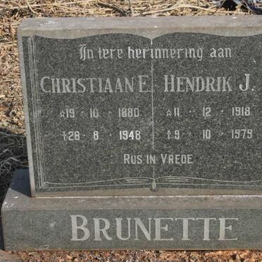 BRUNETTE Christiaan E. 1880-1948 :: BRUNETTE Hendrik J. 1918-1979