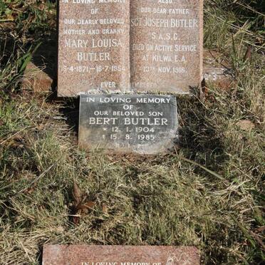 BUTLER Joseph -1916 &amp; Mary Louisa 1871-1954