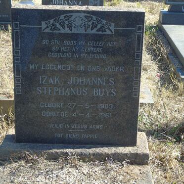 BUYS Izak Johannes Stephanus 1903-1961