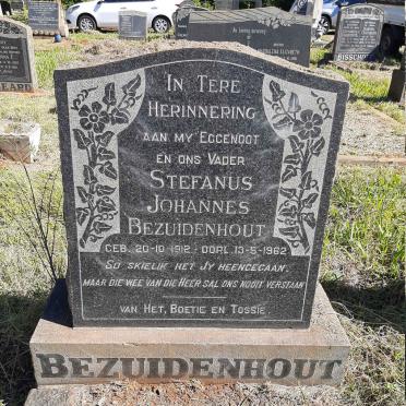 BEZUIDENHOUT Stefanus Johannes 1912-1962