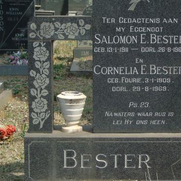 BESTER Salomon E. 1911-1967 &amp; Cornelia E. FOURIE 1909-1969