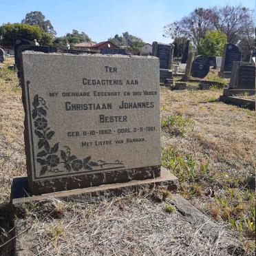 BESTER Christiaan Johannes 1882-1961