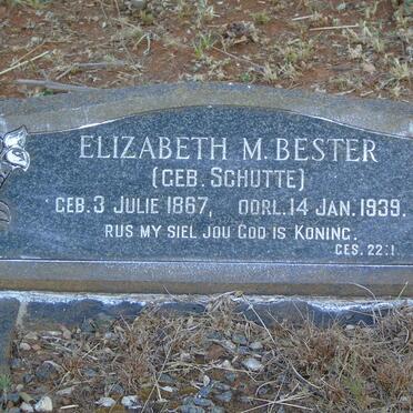 BESTER Elizabeth M. nee SCHUTTE 1867-1939