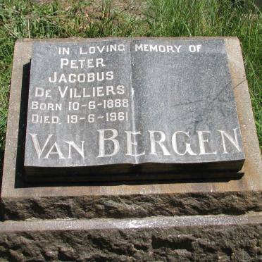 BERGEN Peter Jacobus De Villiers, van 1888-1961