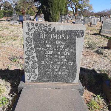 BEUMONT Pierre Joseph 1880-1967 &amp; Gladys Beatrice Natalia 1894-1976