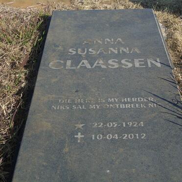 CLAASSEN Anna Susanna 1924-2012
