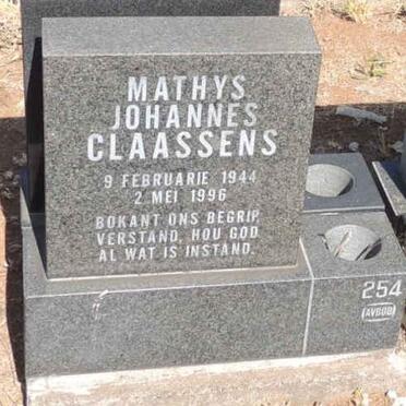 CLAASSENS Mathys Johannes 1944-1996